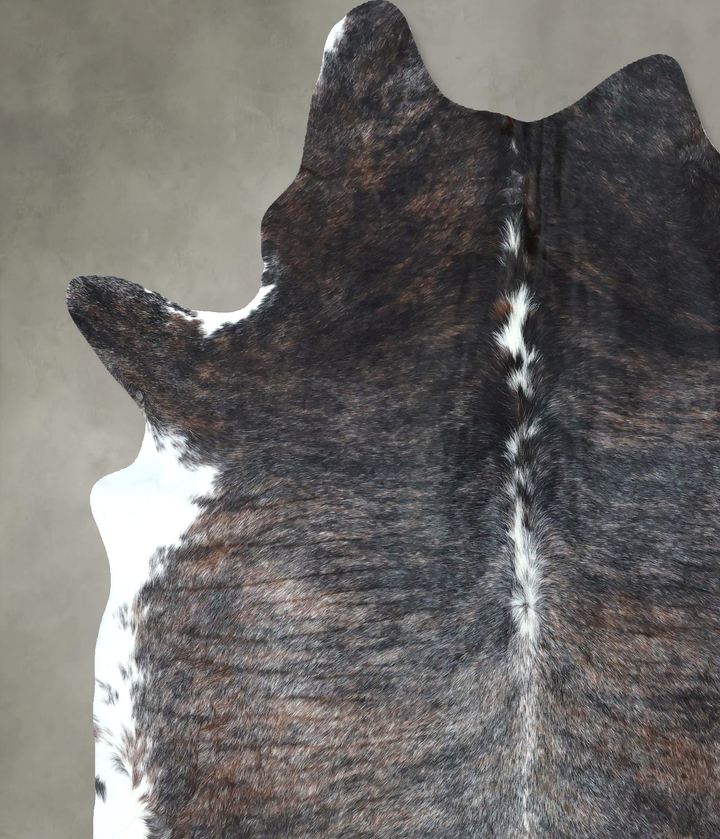 Dark Brindle X-Large Brazilian Cowhide Rug 8'0"H x 6'1"W #B20241 by Hudson Hides