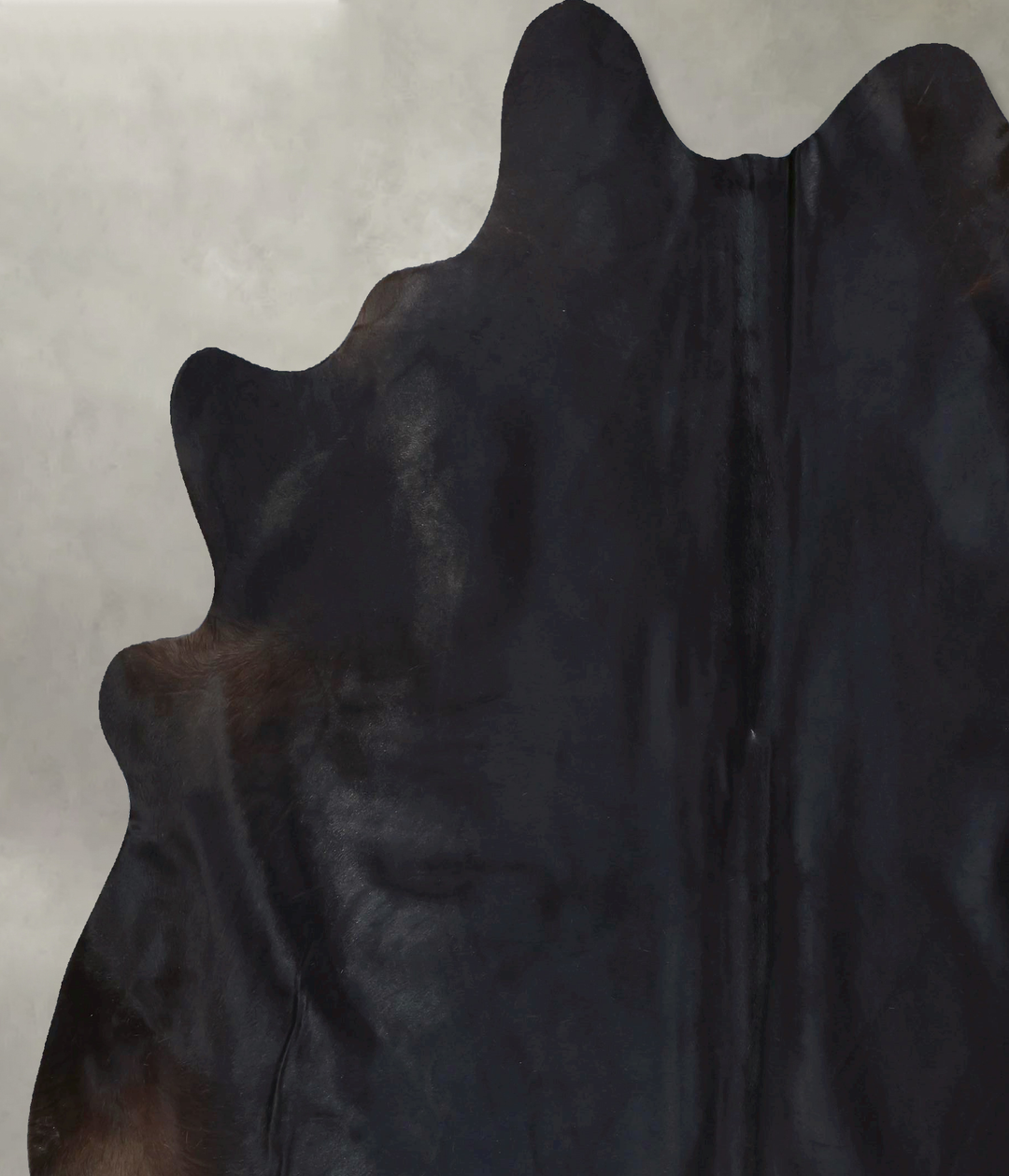 Solid Black XX-Large Brazilian Cowhide Rug 8'2"H x 7'2"W #B20247 by Hu