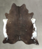 Chocolate and White X-Large Brazilian Cowhide Rug 7'9