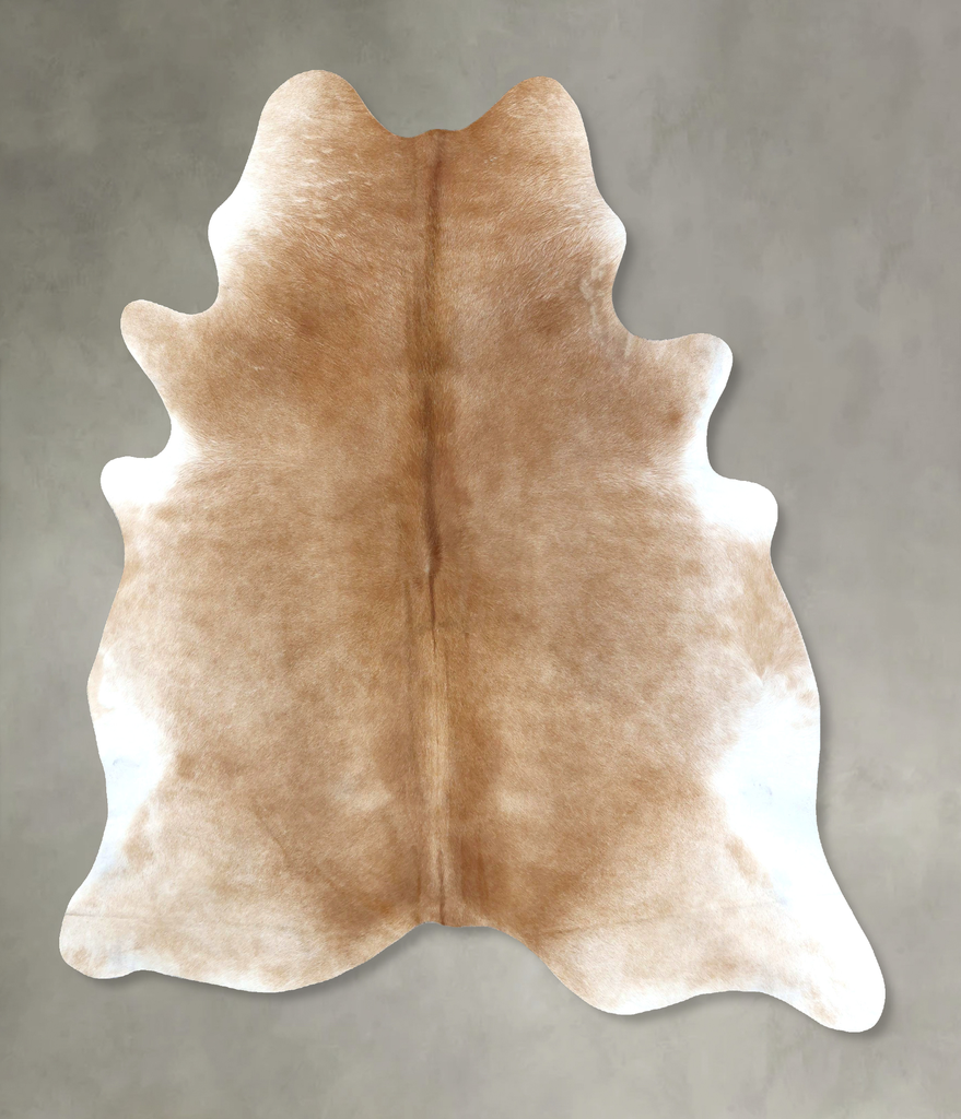 Beige X-Large Brazilian Cowhide Rug 7'9"H x 6'4"W #B20249 by Hudson Hides