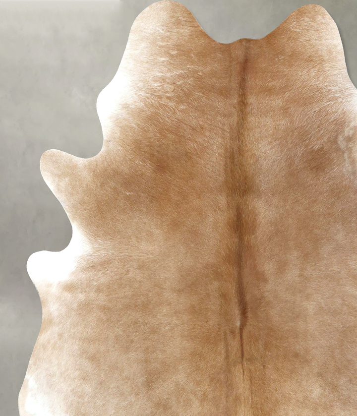 Beige X-Large Brazilian Cowhide Rug 7'9"H x 6'4"W #B20249 by Hudson Hides