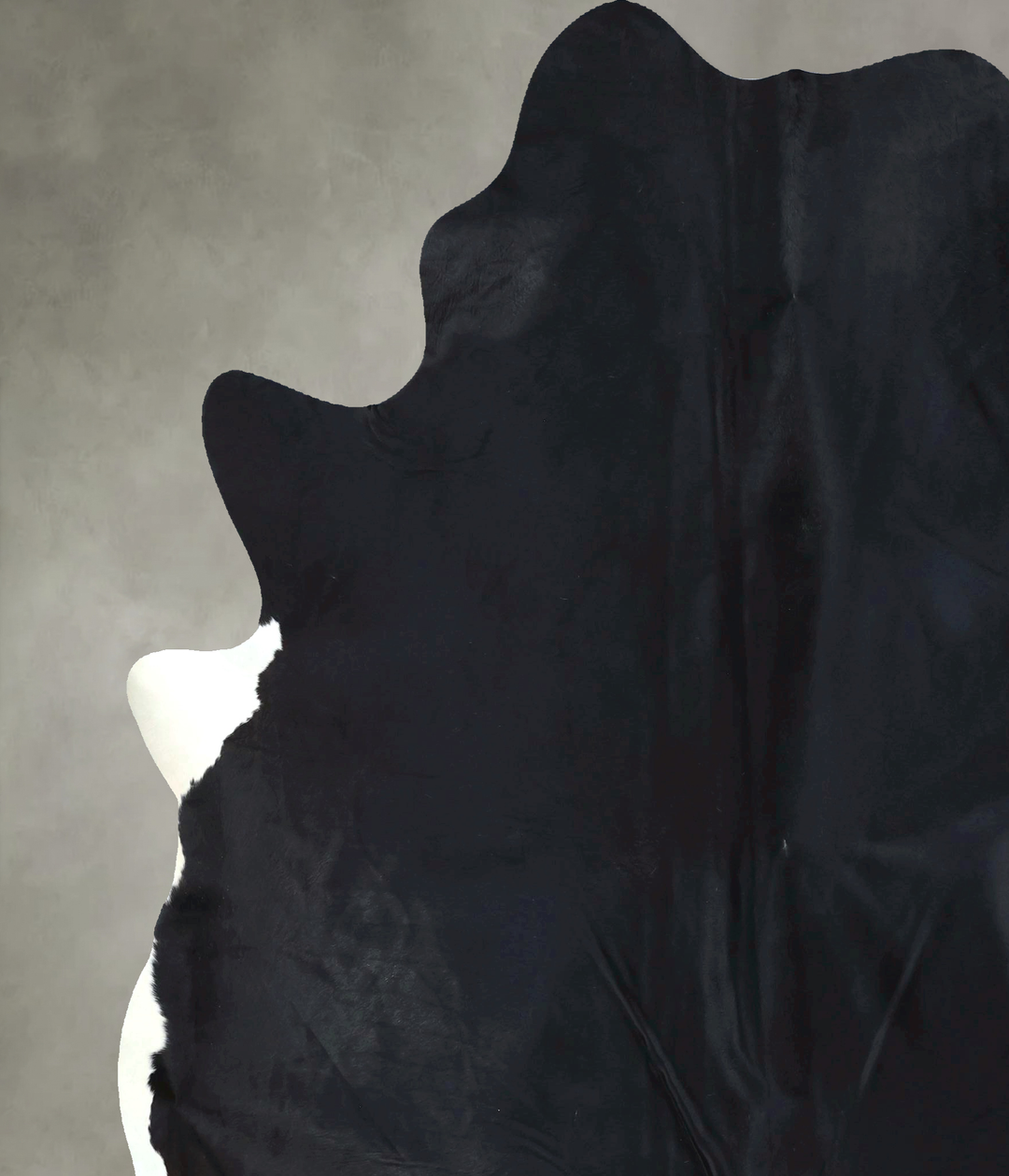 Solid Black XX-Large Brazilian Cowhide Rug 8'8"H x 6'11"W #B20250 by H