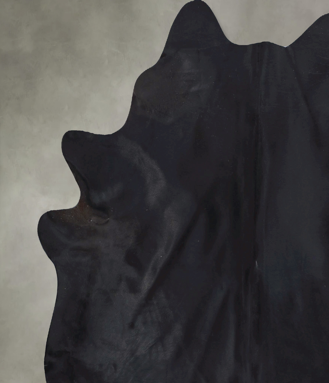 Solid Black XX-Large Brazilian Cowhide Rug 7'6"H x 6'10"W #B20251 by H