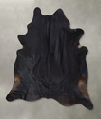 Solid Black X-Large Brazilian Cowhide Rug 7'8"H x 6'6"W #B20253 by Hudson Hides