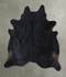 Solid Black XX-Large Brazilian Cowhide Rug 8'10