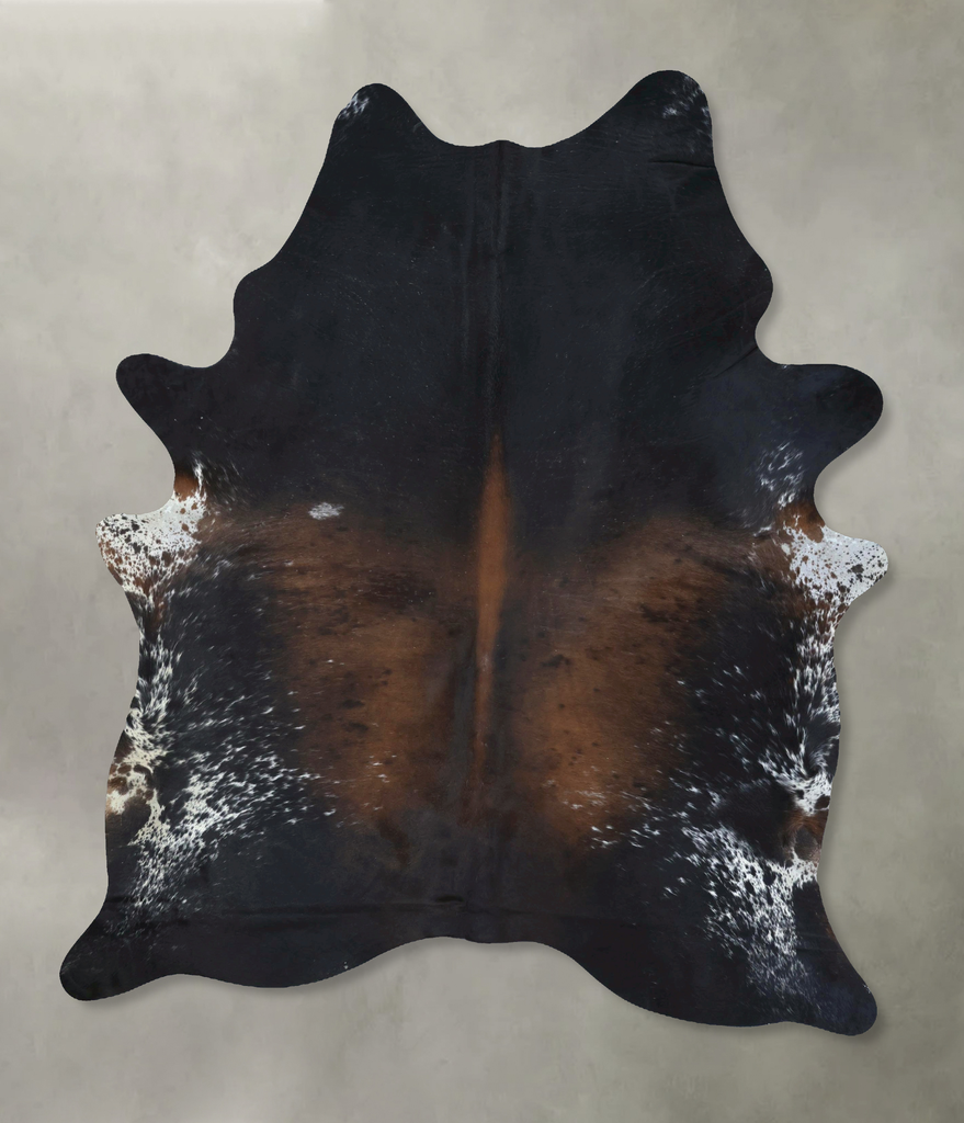 Chocolate and White XX-Large Brazilian Cowhide Rug 8'5"H x 6'4"W #B20255 by Hudson Hides