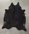 Solid Black XX-Large Brazilian Cowhide Rug 8'1