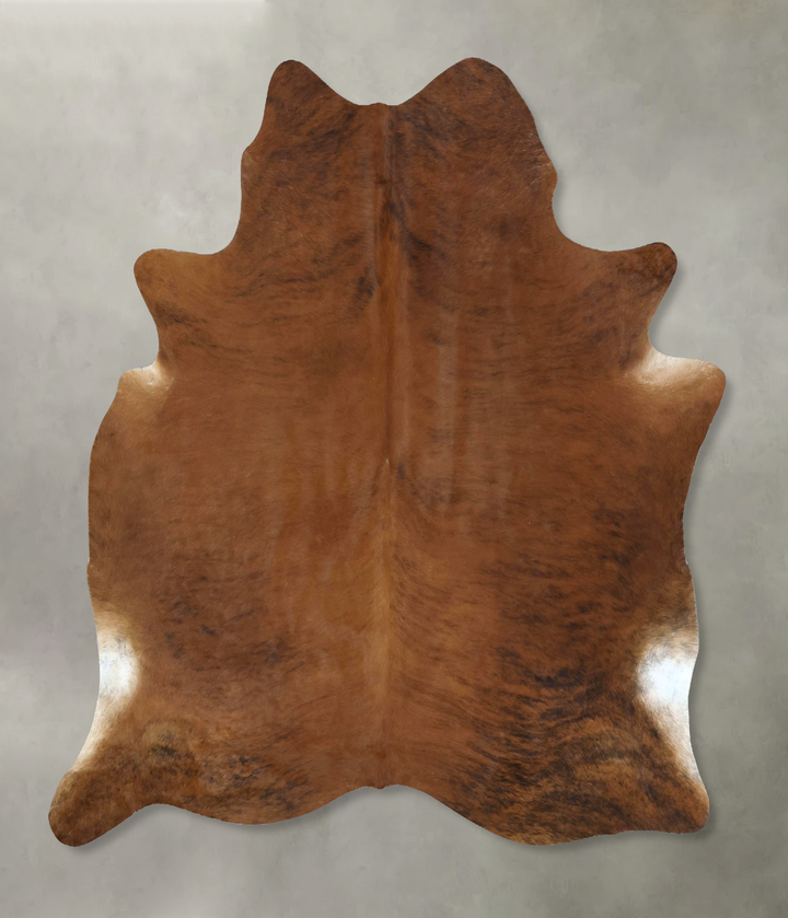 Medium Brindle X-Large Brazilian Cowhide Rug 7'3"H x 6'4"W #B20259 by Hudson Hides