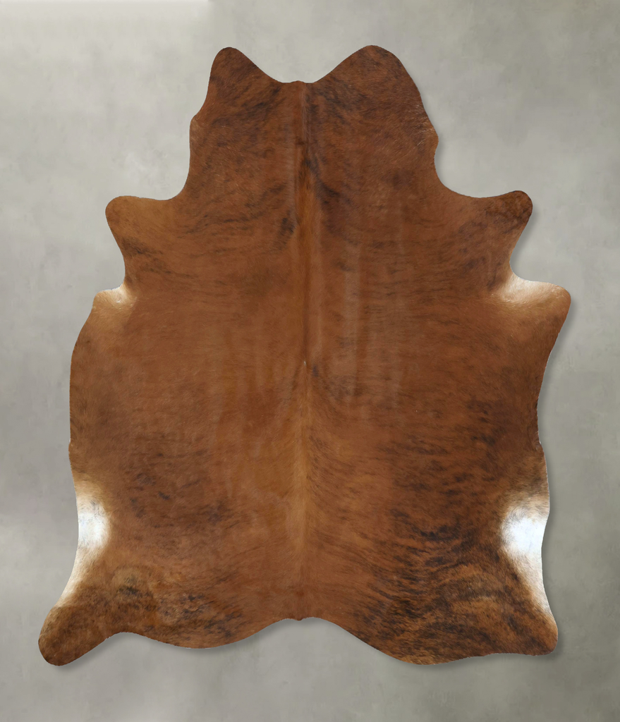 Medium Brindle X-Large Brazilian Cowhide Rug 7'3"H x 6'4"W #B20259 by Hudson Hides