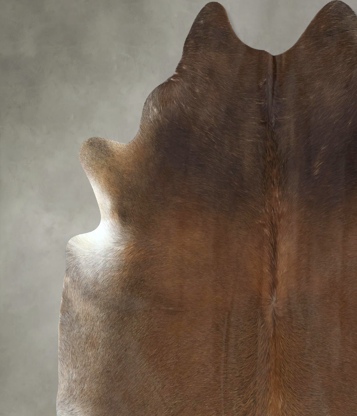 Grey with Beige XX-Large Brazilian Cowhide Rug 8'0"H x 7'0"W #B20264 by Hudson Hides