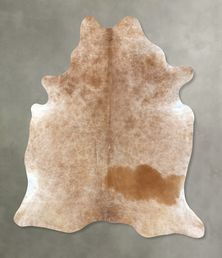Beige XX-Large Brazilian Cowhide Rug 8'0"H x 6'11"W #B20269 by Hudson Hides