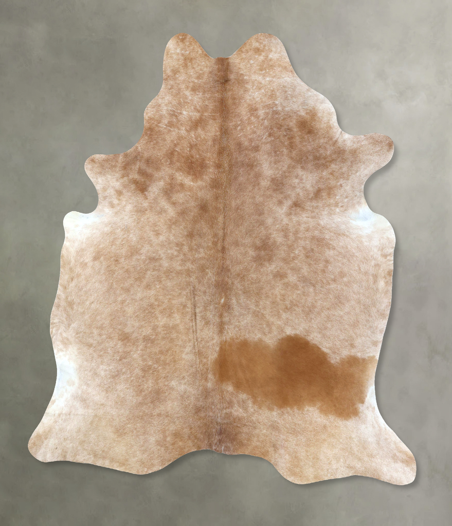 Beige XX-Large Brazilian Cowhide Rug 8'0"H x 6'11"W #B20269 by Hudson Hides