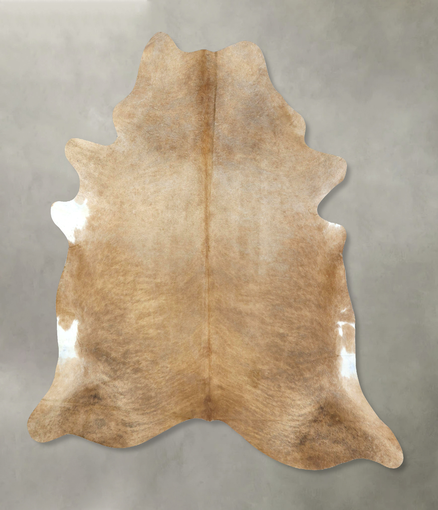 Beige XX-Large Brazilian Cowhide Rug 7'10"H x 7'1"W #B20270 by Hudson Hides