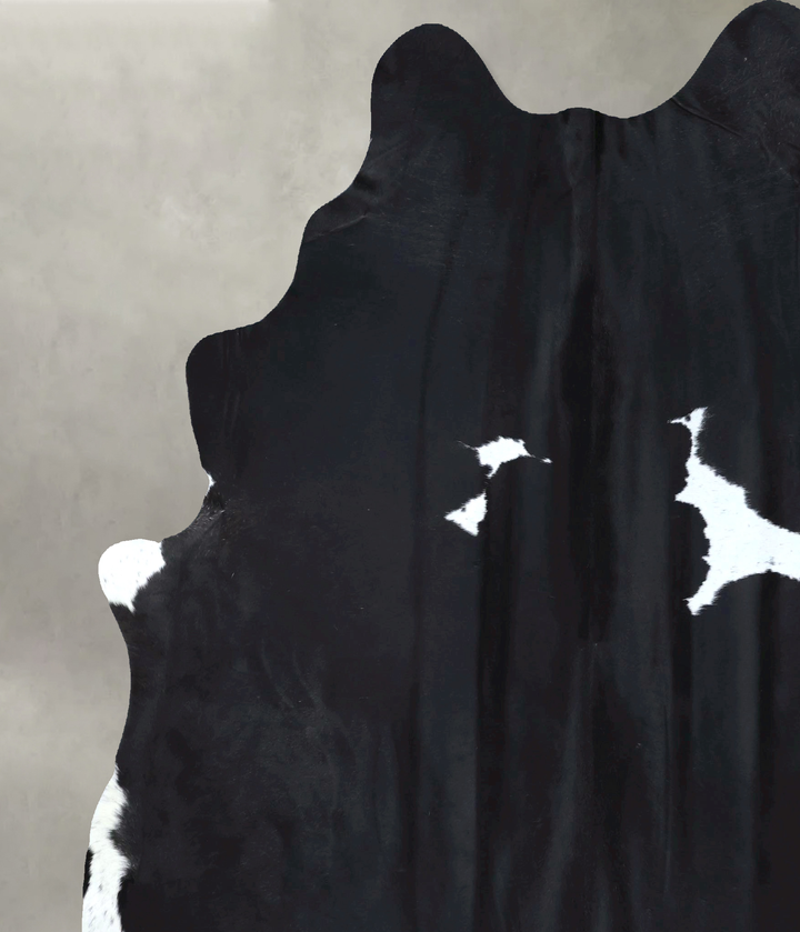 Black and White XX-Large Brazilian Cowhide Rug 8'2"H x 6'11"W #B20273 by Hudson Hides