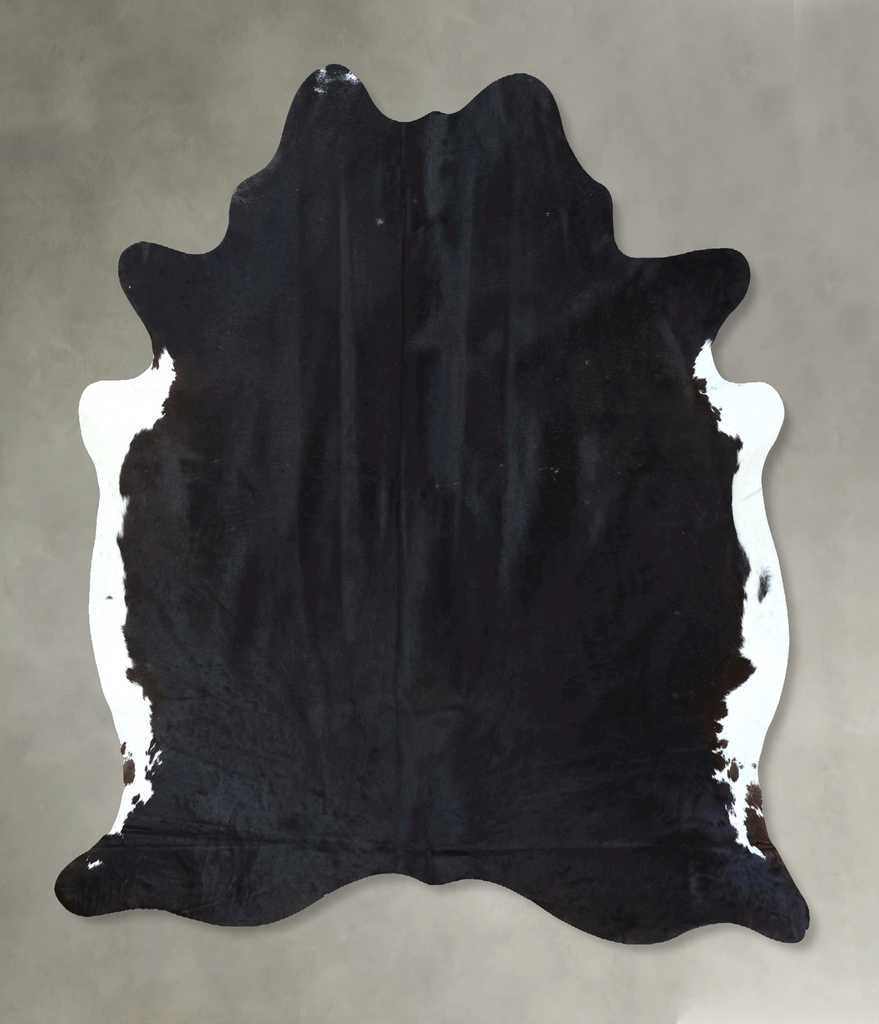 Black and White XX-Large Brazilian Cowhide Rug 7'6"H x 6'11"W #B20276 by Hudson Hides