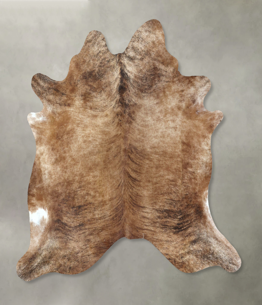 Light Brindle XX-Large Brazilian Cowhide Rug 7'9"H x 7'1"W #B20277 by Hudson Hides