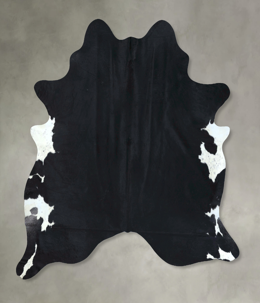 Black and White XX-Large Brazilian Cowhide Rug 7'11"H x 6'5"W #B20279 by Hudson Hides
