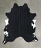 Black and White XX-Large Brazilian Cowhide Rug 7'11