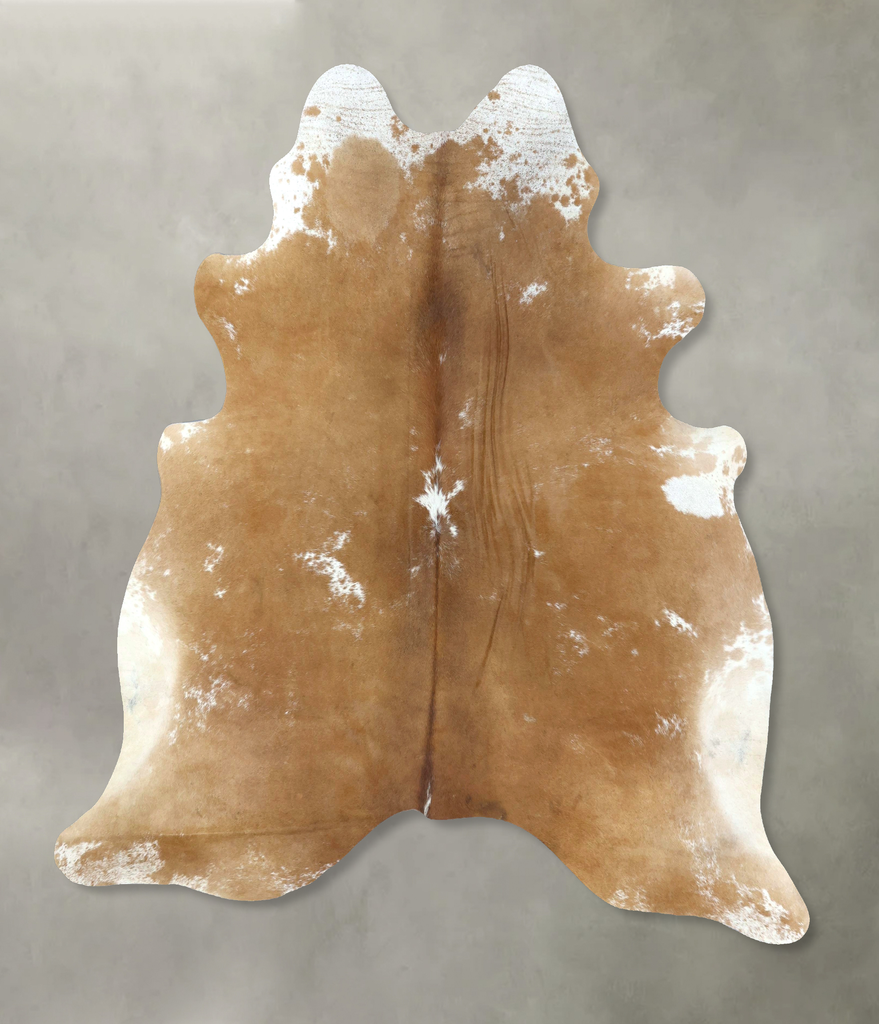 Brown and White Regular XX-Large Brazilian Cowhide Rug 7'10"H x 7'3"W #B20286 by Hudson Hides