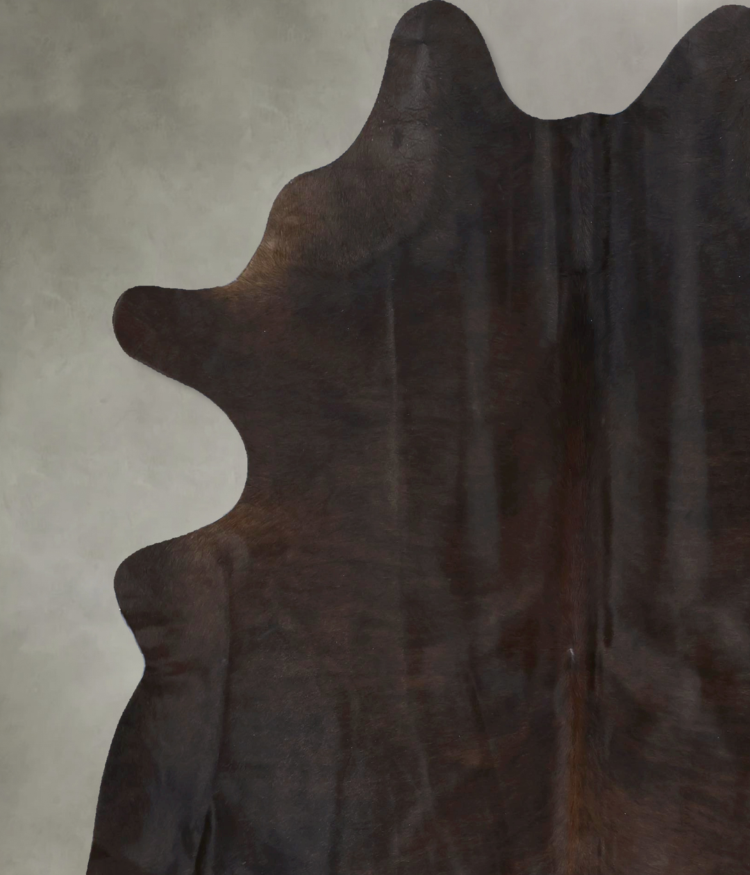 Chocolate X-Large Brazilian Cowhide Rug 7'10"H x 6'4"W #B20291 by Huds