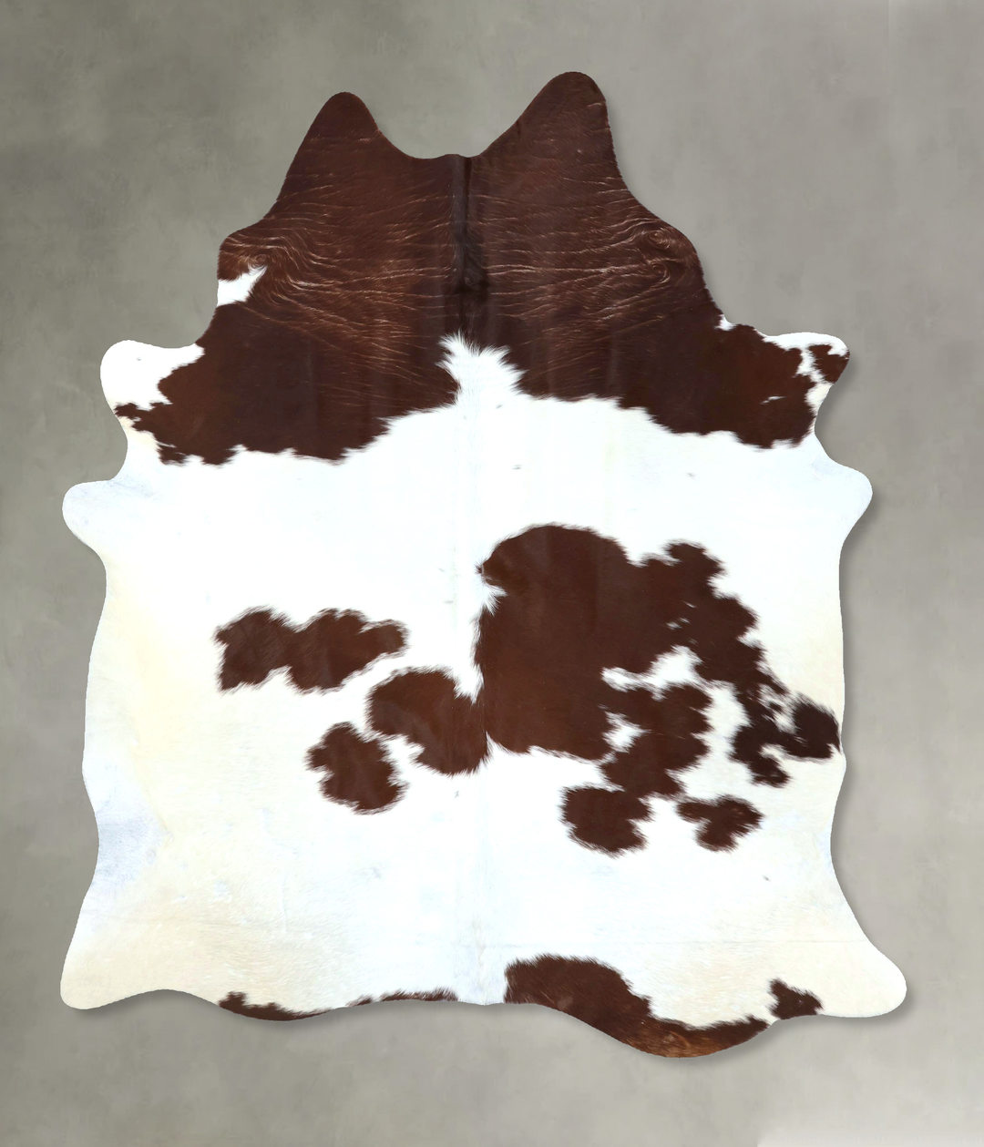 Brown and White X-Large Brazilian Cowhide Rug 7'7"H x 5'11"W #B20292 b