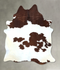 Brown and White X-Large Brazilian Cowhide Rug 7'7