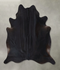 Solid Black XX-Large Brazilian Cowhide Rug 7'8