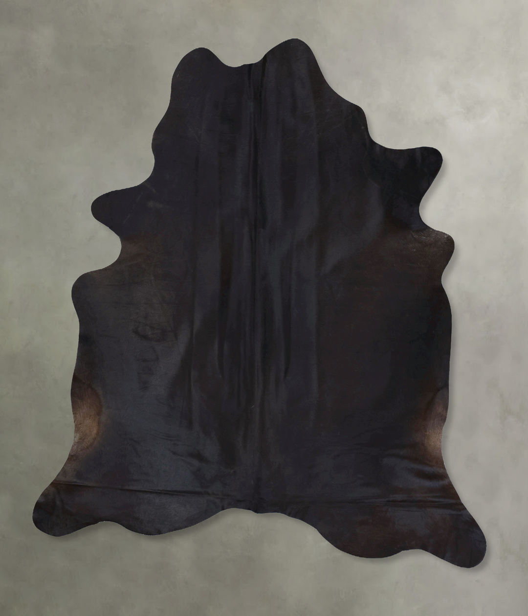Solid Black XX-Large Brazilian Cowhide Rug 8'3"H x 6'7"W #B20296 by Hu