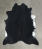 Solid Black X-Large Brazilian Cowhide Rug 6'8