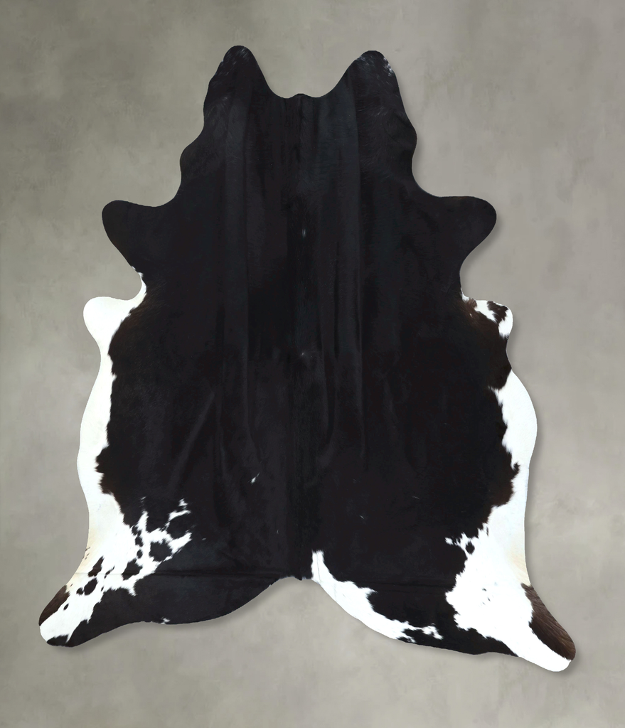 Black and White XX-Large Brazilian Cowhide Rug 8'1"H x 7'0"W #B20299 by Hudson Hides