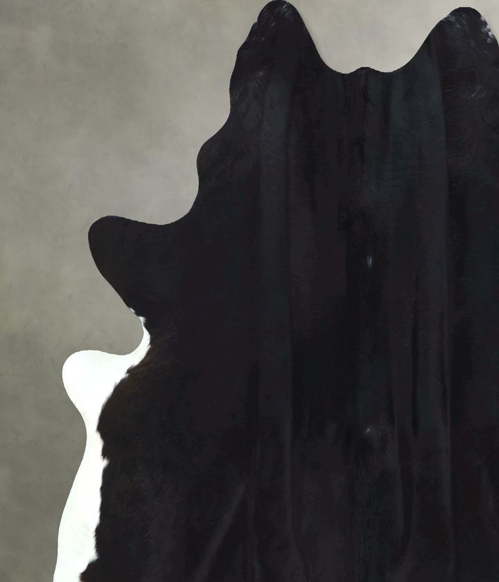 Black and White XX-Large Brazilian Cowhide Rug 8'1"H x 7'0"W #B20299 by Hudson Hides