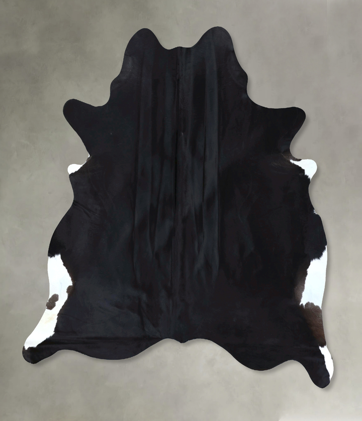 Solid Black XX-Large Brazilian Cowhide Rug 7'8"H x 6'11"W #B20304 by Hudson Hides