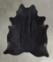 Solid Black XX-Large Brazilian Cowhide Rug 7'10