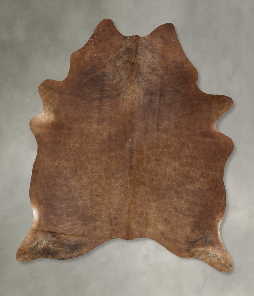 Solid Brown X-Large Brazilian Cowhide Rug 8'0"H x 6'3"W #B20306 by Hudson Hides