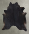 Solid Black XX-Large Brazilian Cowhide Rug 8'2