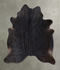 Solid Black X-Large Brazilian Cowhide Rug 7'5