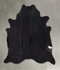 Solid Black XX-Large Brazilian Cowhide Rug 7'7