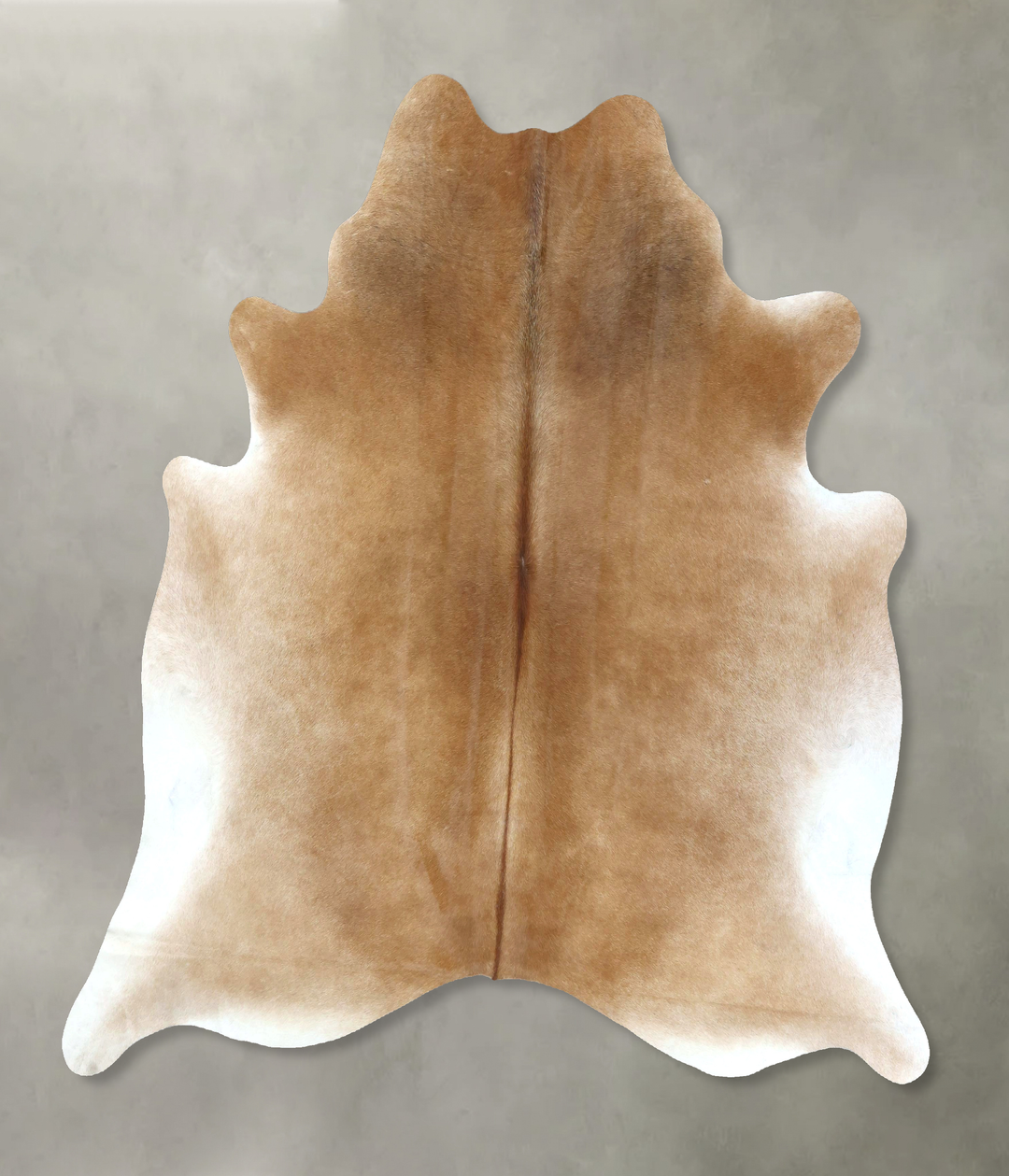 Light Caramel X-Large Brazilian Cowhide Rug 7'1"H x 6'8"W #B20316 by H