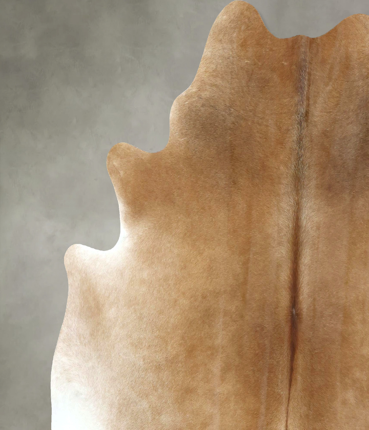 Light Caramel X-Large Brazilian Cowhide Rug 7'1"H x 6'8"W #B20316 by Hudson Hides