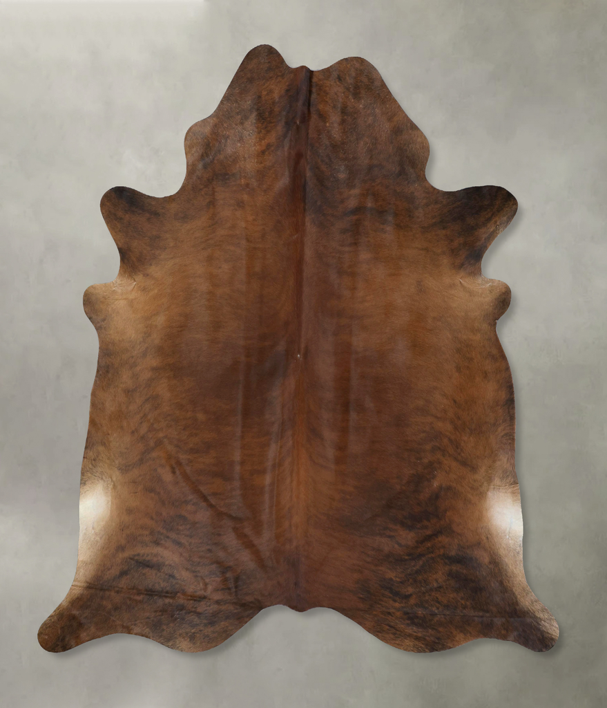 Medium Brindle XX-Large Brazilian Cowhide Rug 7'8"H x 6'9"W #B20322 by Hudson Hides