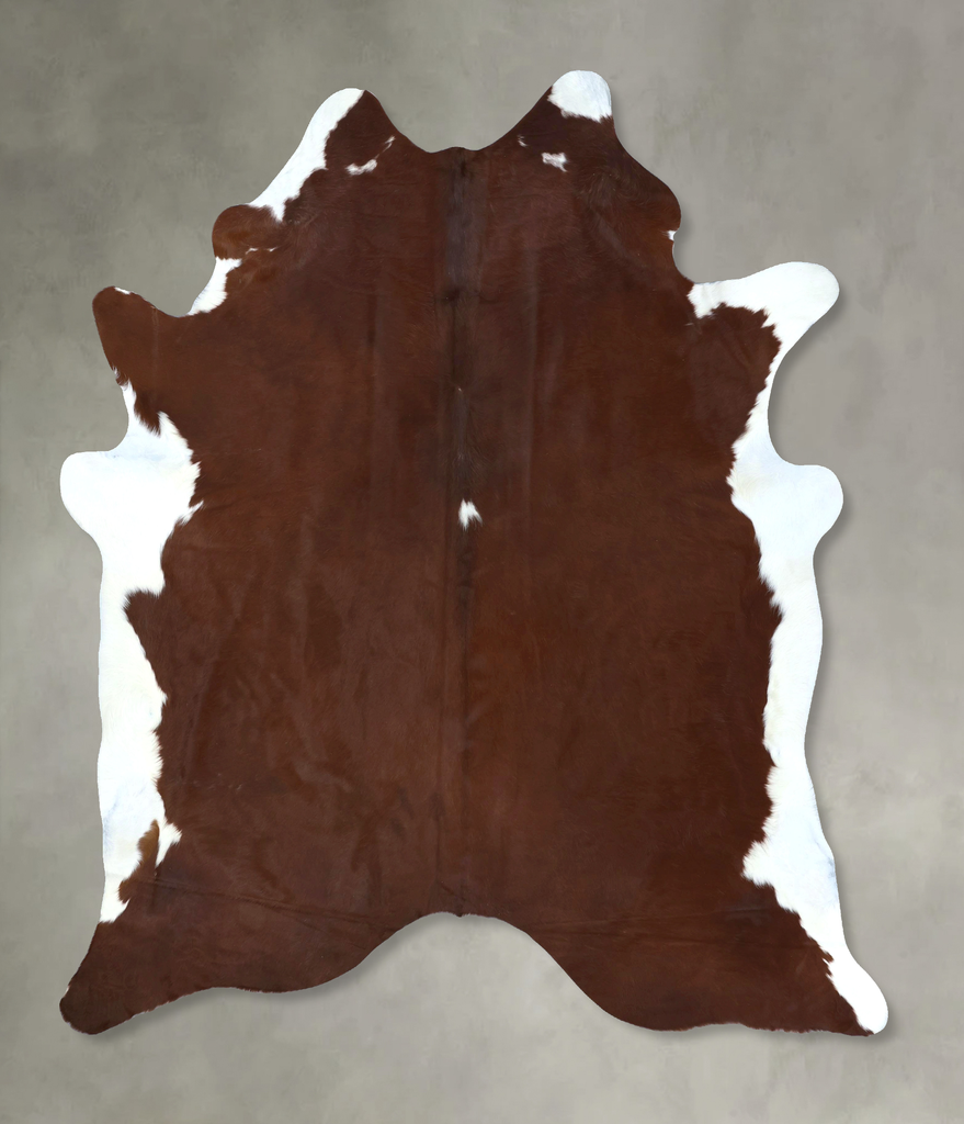 Brown and White Regular XX-Large Brazilian Cowhide Rug 8'7"H x 7'0"W #B20323 by Hudson Hides