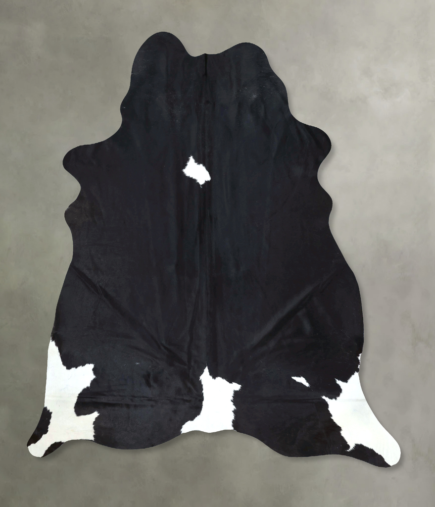 Black and White XX-Large Brazilian Cowhide Rug 8'1"H x 6'6"W #B20326 by Hudson Hides
