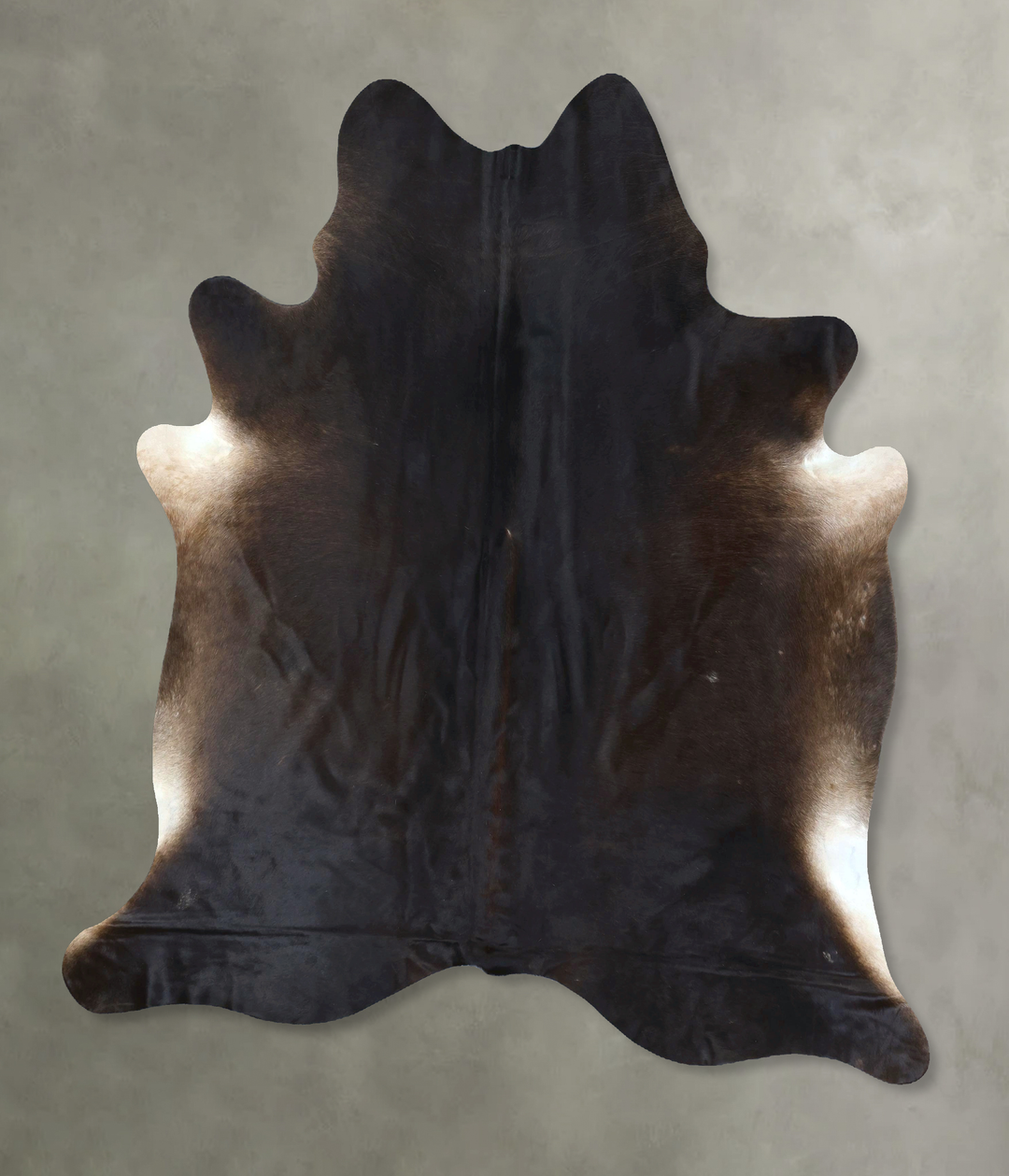 Chocolate XX-Large Brazilian Cowhide Rug 7'9"H x 6'8"W #B20327 by Huds