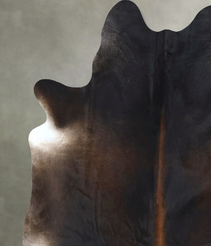 Chocolate X-Large Brazilian Cowhide Rug 7'3"H x 6'4"W #B20328 by Hudson Hides