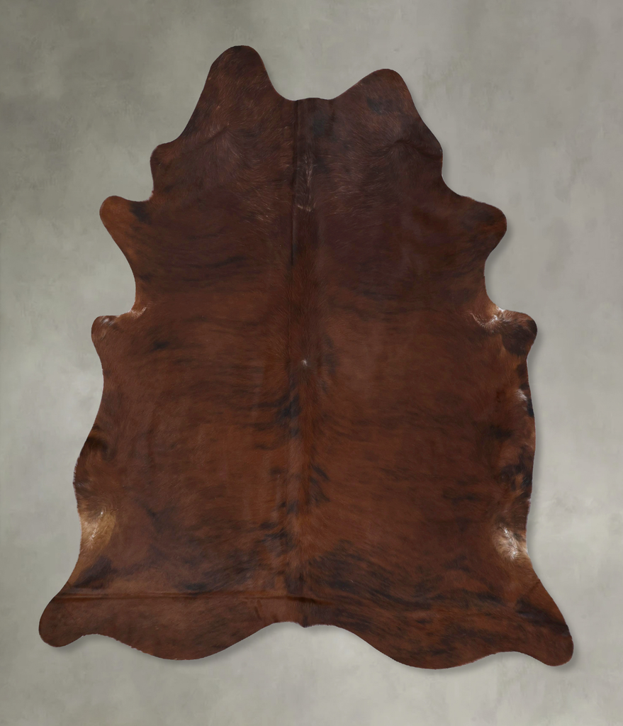 Medium Brindle XX-Large Brazilian Cowhide Rug 8'0"H x 6'7"W #B20333 by Hudson Hides