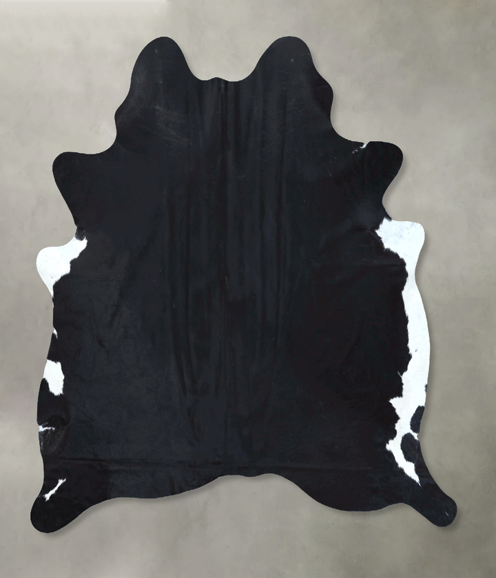 Black and White X-Large Brazilian Cowhide Rug 7'1"H x 6'2"W #B20336 by Hudson Hides