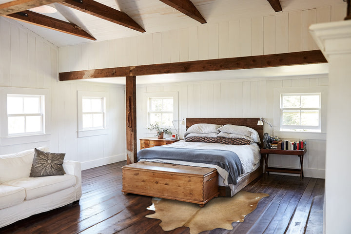 Beige X-Large Brazilian Cowhide Rug 6'10"H x 6'4"W #B20338 by Hudson Hides