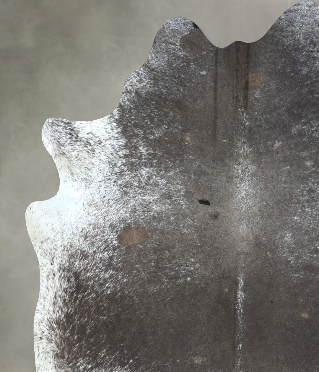 Medium Grey X-Large Brazilian Cowhide Rug 7'0"H x 6'5"W #B20340 by Hud