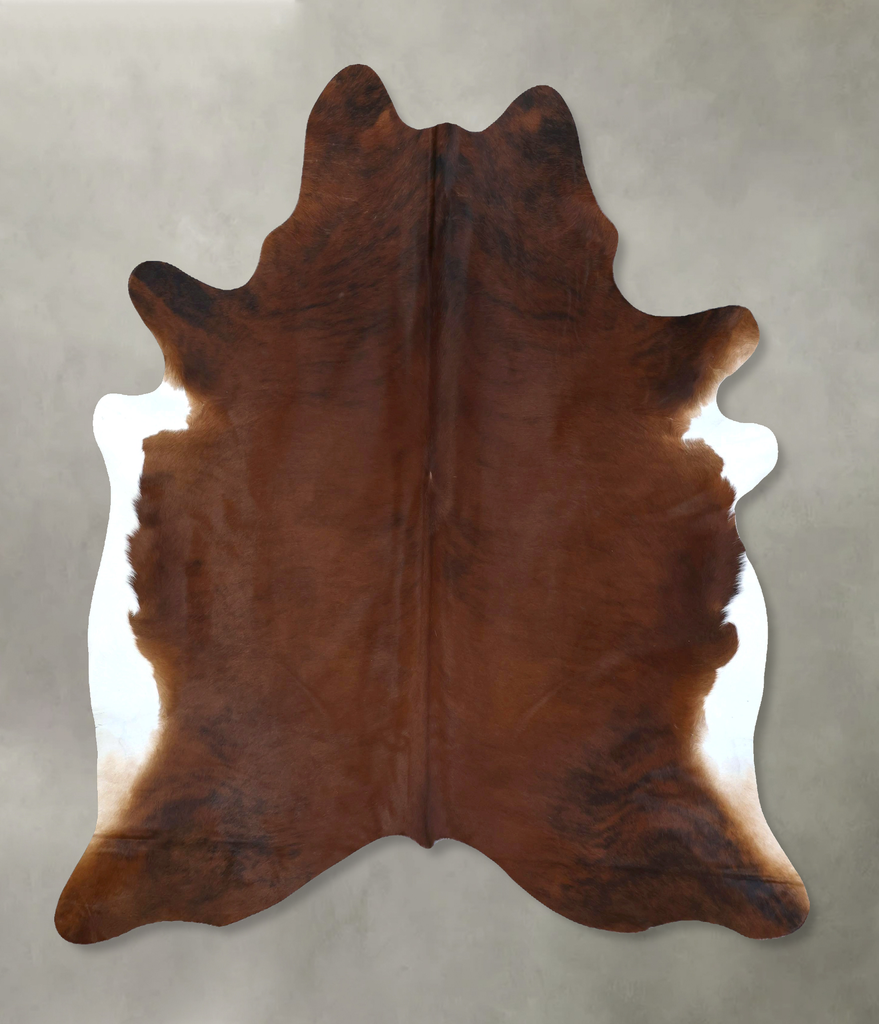 Medium Brindle X-Large Brazilian Cowhide Rug 7'5"H x 6'6"W #B20346 by Hudson Hides