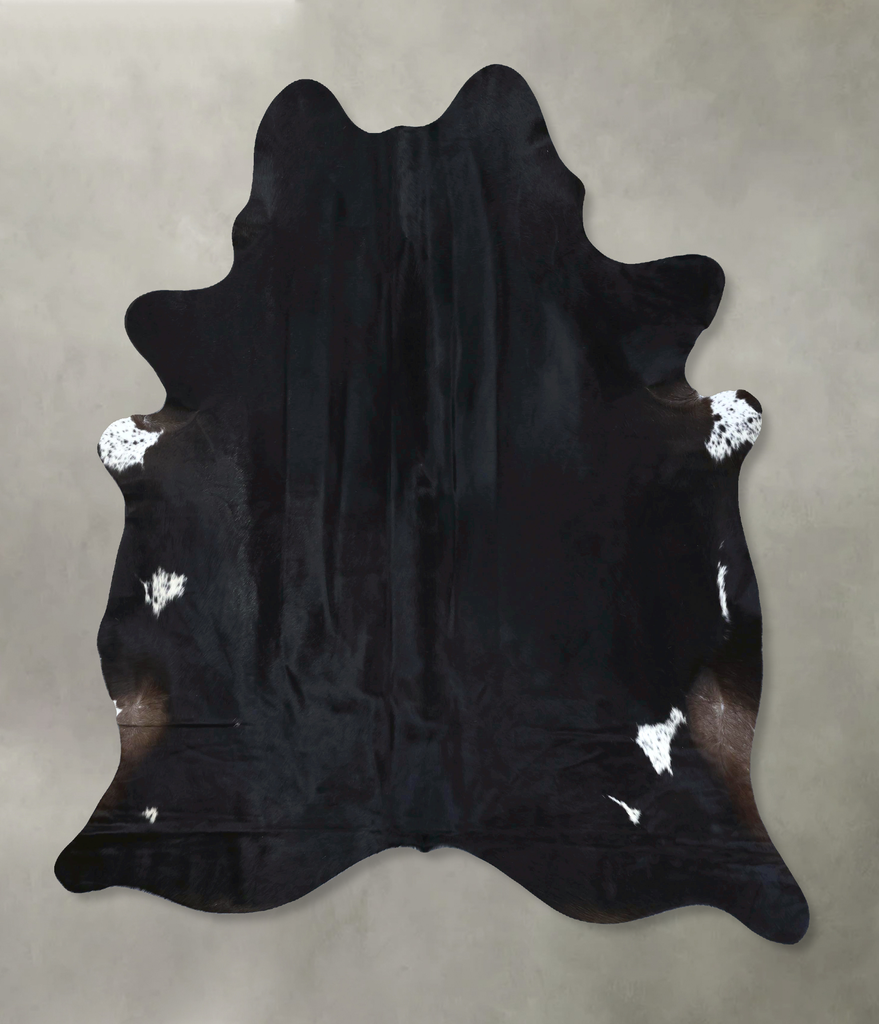 Black and White XX-Large Brazilian Cowhide Rug 8'1"H x 6'7"W #B20348 by Hudson Hides
